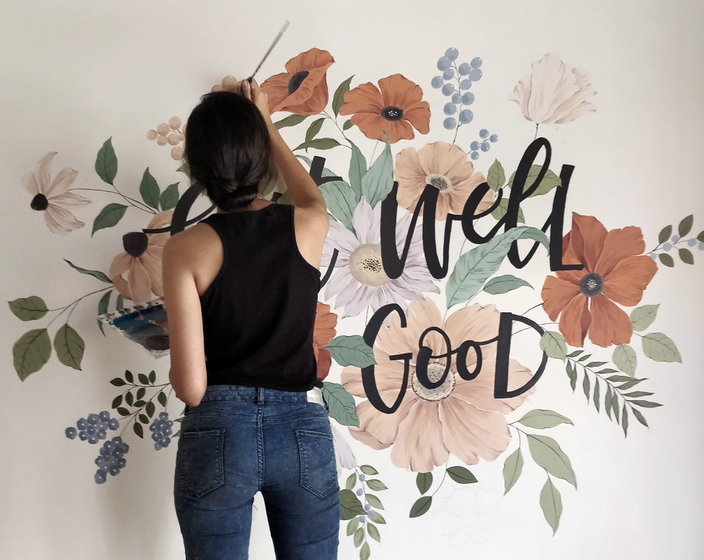 PAINTING A WALL MURAL